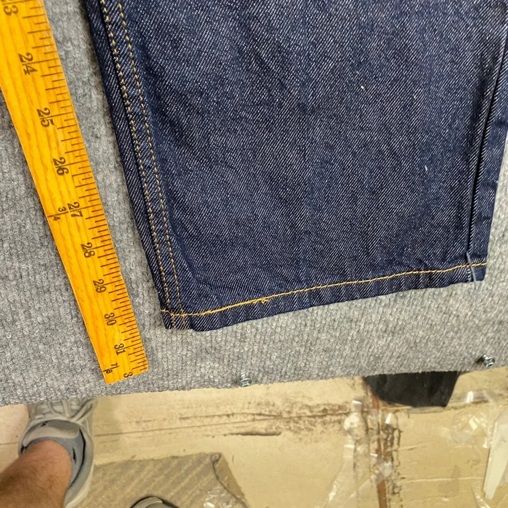 Levis 514 Straight Fit Mens Jeans 34x32 Dark Indigo Blue Stretch Denim NEW